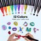 LET'S RESIN 12 Colors Acrylic Paint Markers, 3 Tips Multi-Purpose & High-Capacity Acrylic Paint Pens, Perfect Resin Supplies for Resin Crafts, Rock, Stone, Canvas, Glass, DIY Making Art Supplies